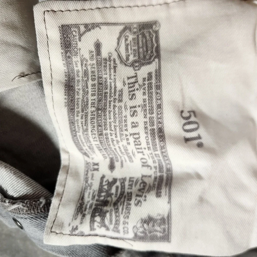 Levi's 501XX Jeans Men's 34X29 (Tag‎ 36X30) Straight Fit Greystone Marble
